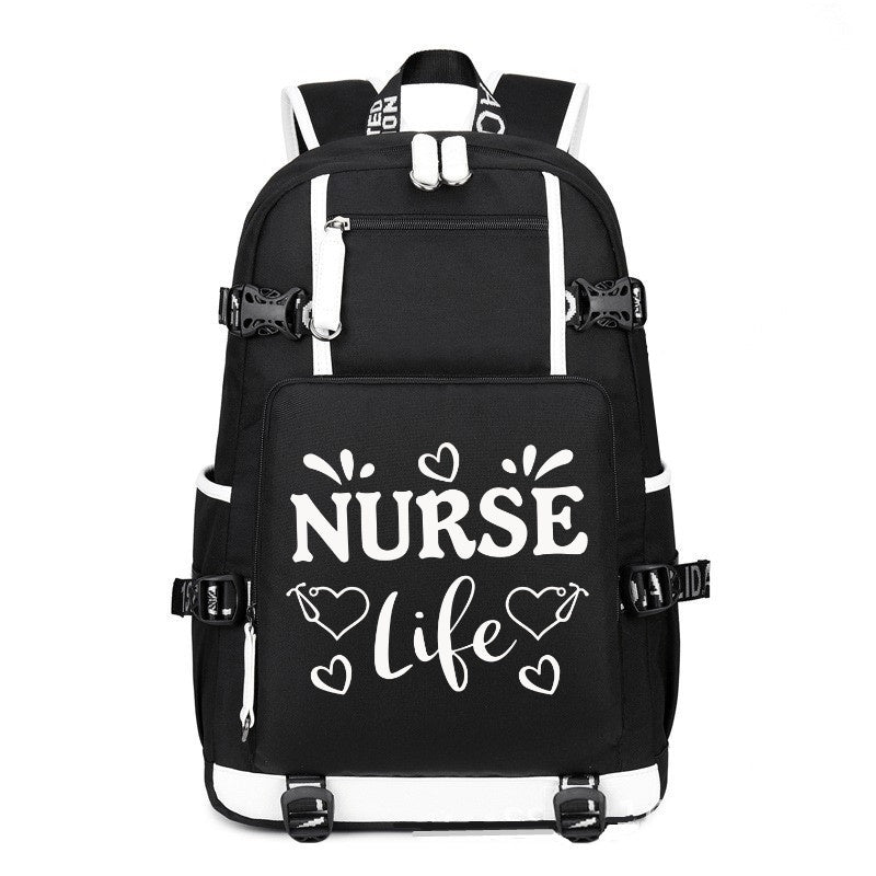 Nurse Life fashion printing Canvas Backpack