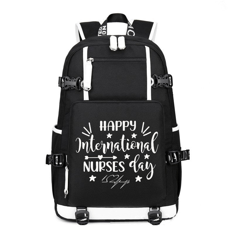 Happy International Nurses Day printing Canvas Backpack