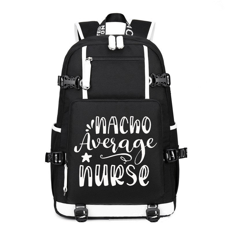 Nacho Average Nurse printing Canvas Backpack