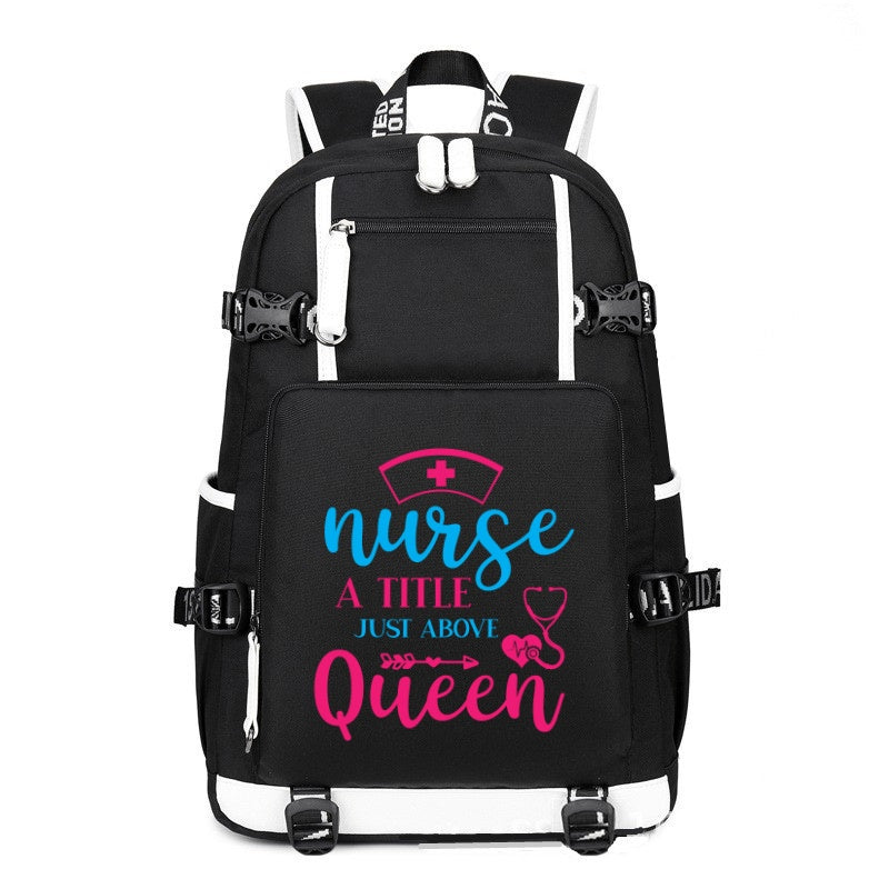 Nurse A Little Just Above Queen printing Canvas Backpack