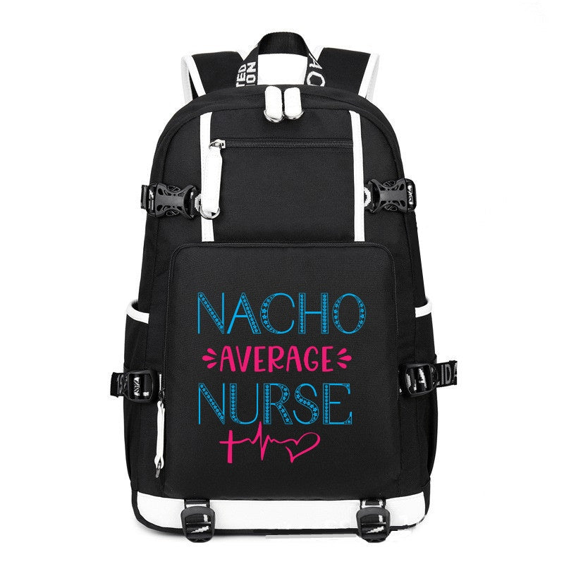 Nacho Average Nurse design printing Canvas Backpack