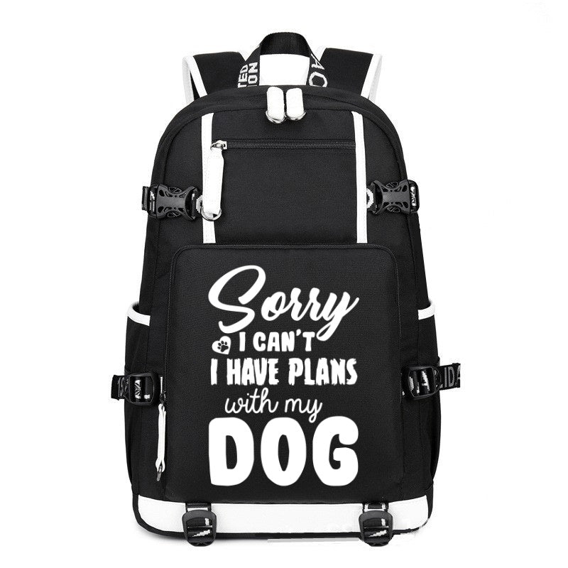 Sorry I can't I have plan with my dog printing Canvas Backpack