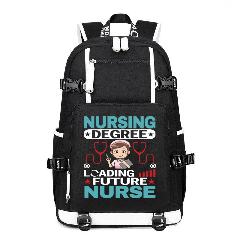Nursing Degree printing Canvas Backpack