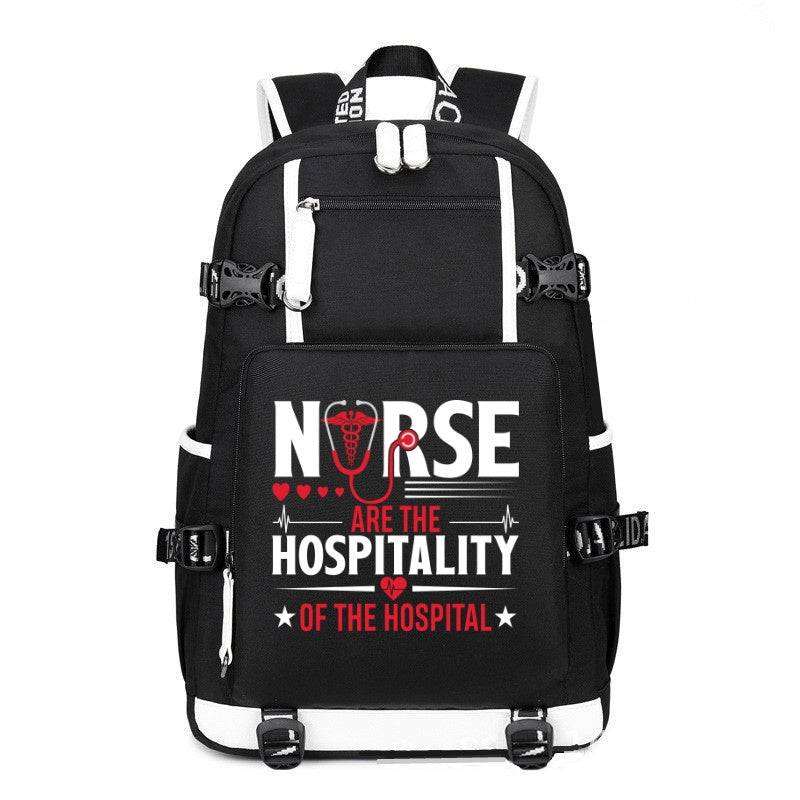 Nurse Are The Hospitality printing Canvas Backpack