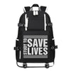 Study To Save Lives printing Canvas Backpack