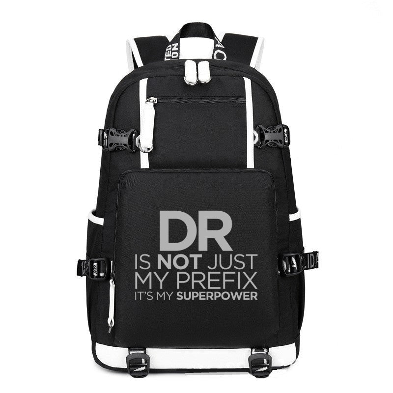 DR is not just my prefix printing Canvas Backpack