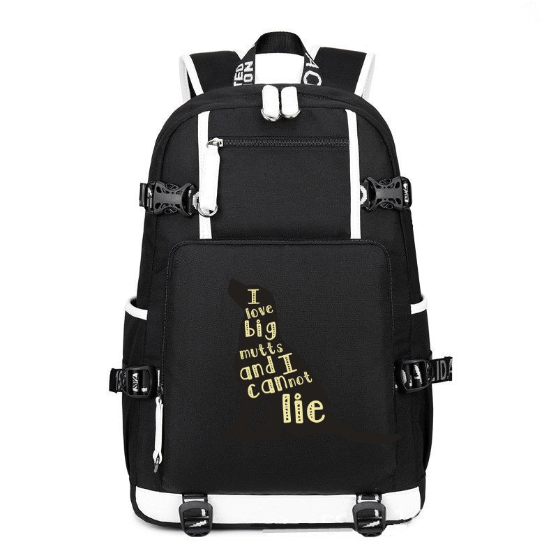 I love mutts and I can not lie printing Canvas Backpack