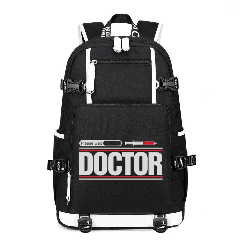 Please wait Doctor printing Canvas Backpack