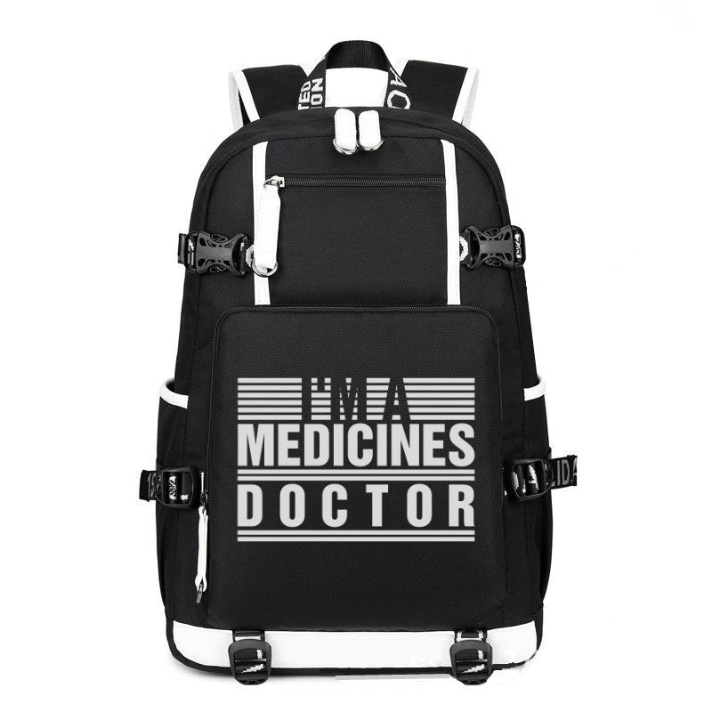 I'M A Medicines Doctor printing Canvas Backpack