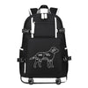 Dog body the good boy spot printing Canvas Backpack