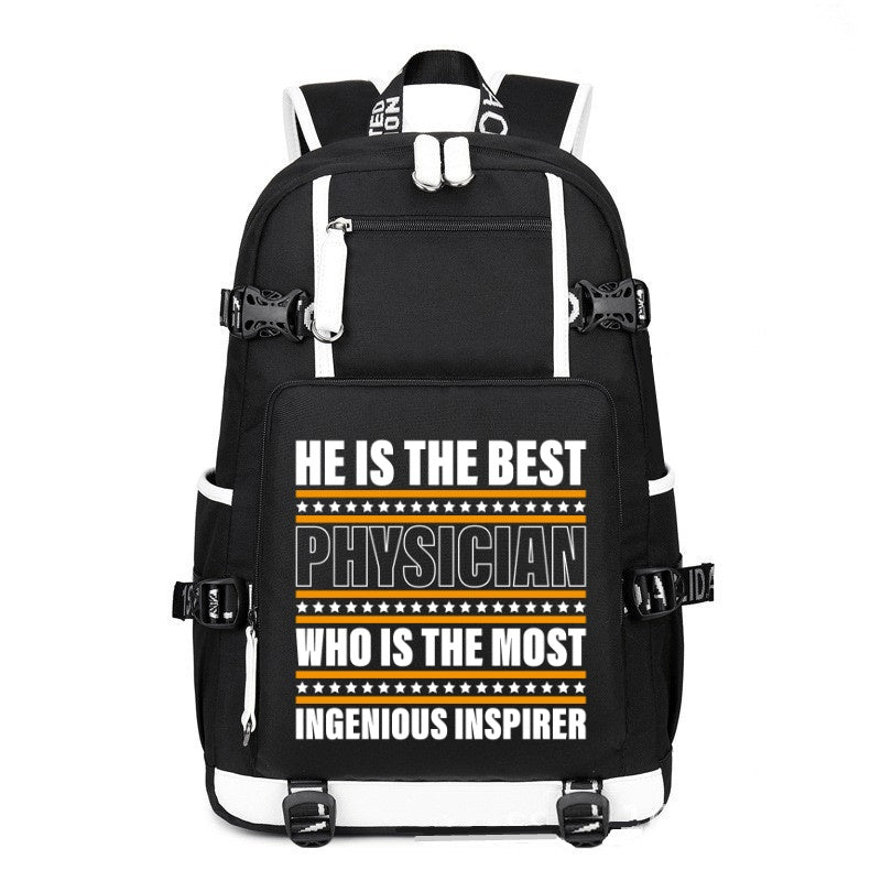 He is the best Physician printing Canvas Backpack