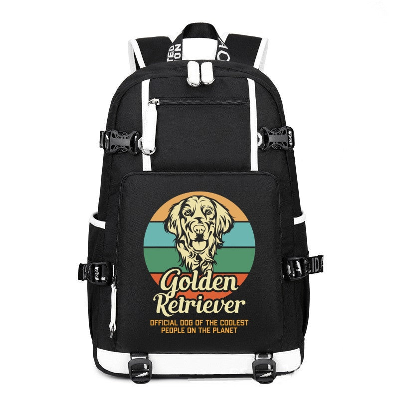 Golden Retriever official dog printing Canvas Backpack