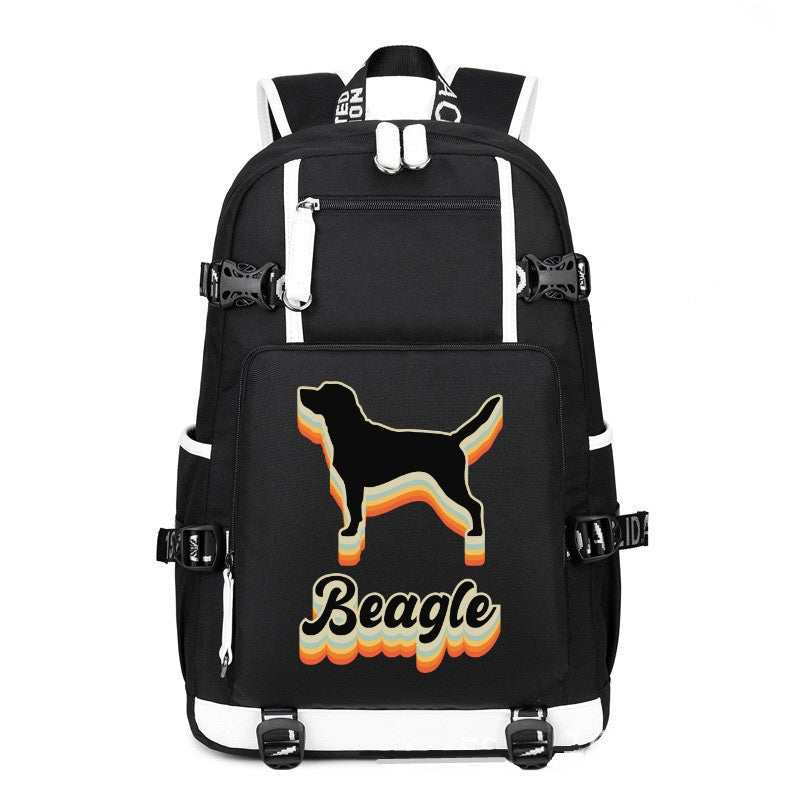 Beagle dog printing Canvas Backpack