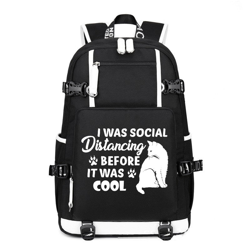 YES I REALLY DO NEED ALL These cats black printing Canvas Backpack
