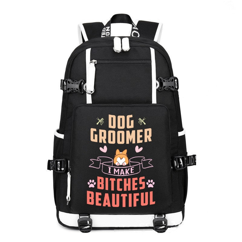 Dog groomer I make bitches beautiful printing Canvas Backpack