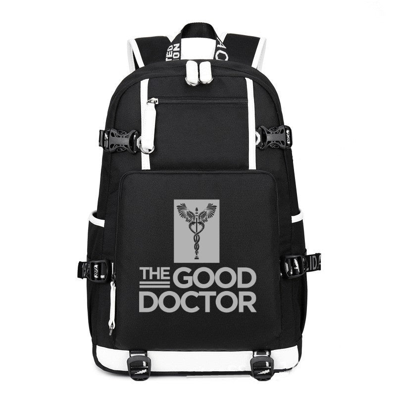 The Good Doctor printing Canvas Backpack