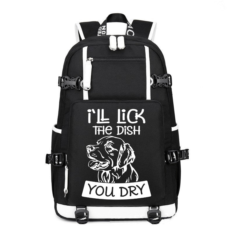 I'll lick the dish you dry printing Canvas Backpack