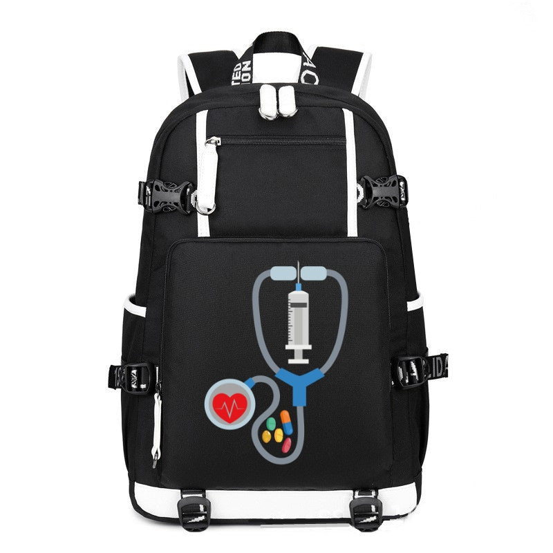 The Doctor Medical printing Canvas Backpack