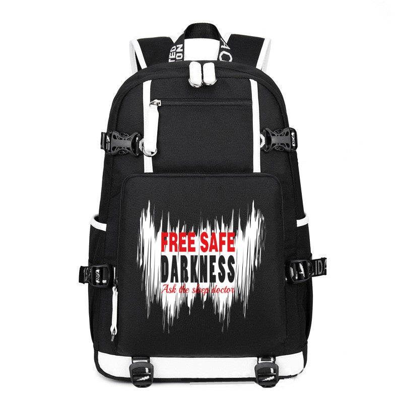 Free Safe Darkness printing Canvas Backpack