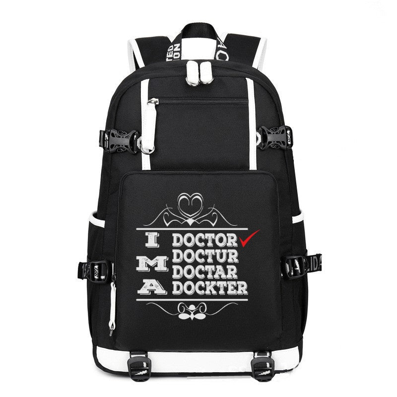 I'M A Doctor design printing Canvas Backpack