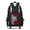 The Force Strong printing Canvas Backpack