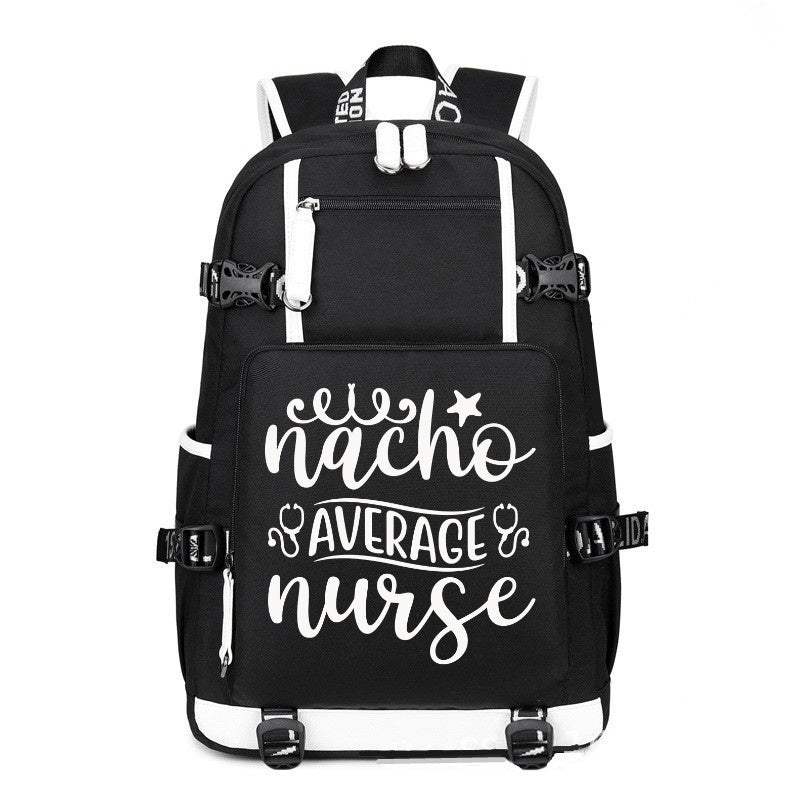 Nacho Average Nurse design printing Canvas Backpack