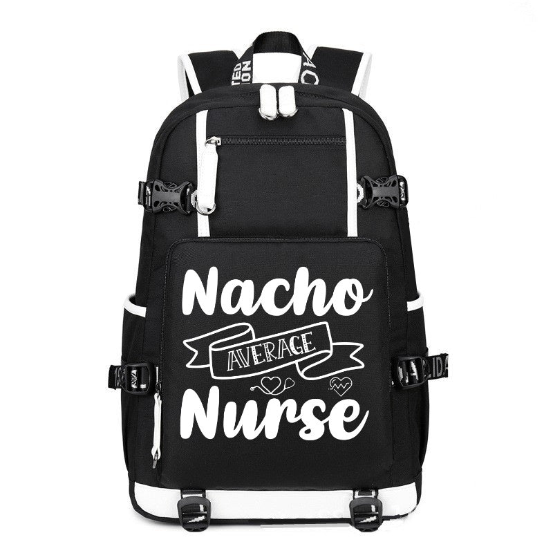 Nacho Average Nurse fashion design printing Canvas Backpack