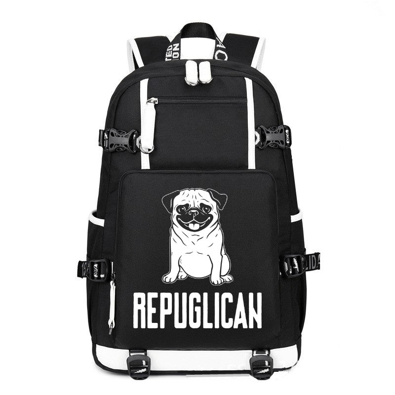 REPUGLICAN printing Canvas Backpack