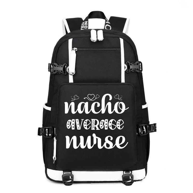 Nacho Average Nurse fashion printing Canvas Backpack