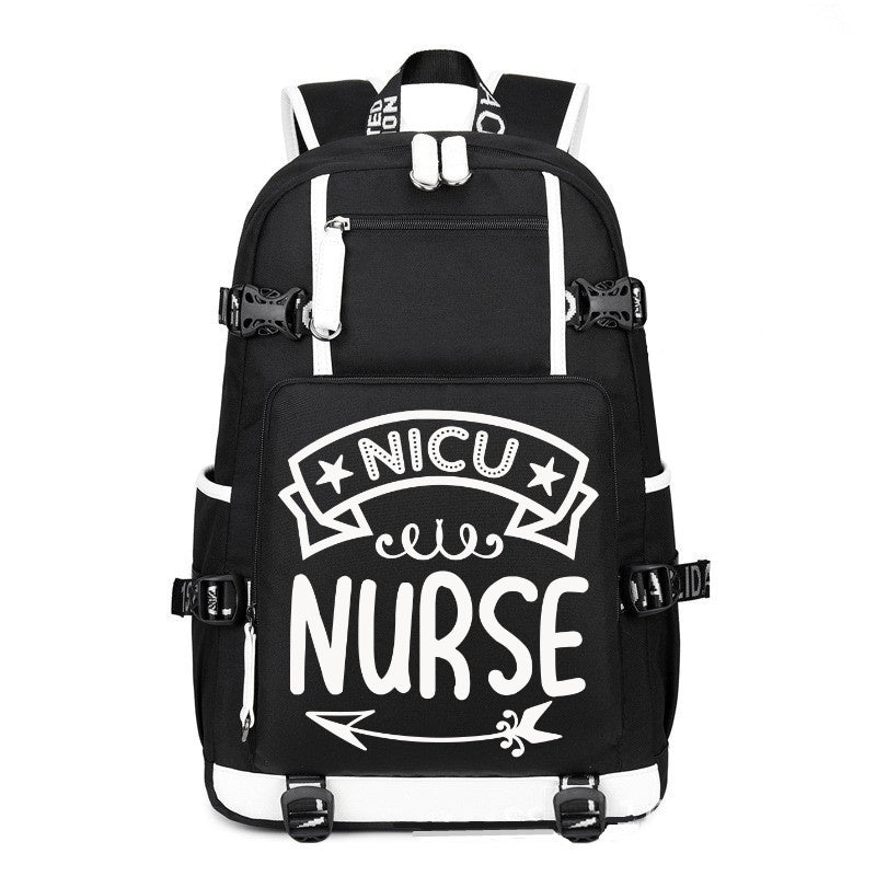NICU Nurse printing Canvas Backpack
