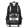 Not All Angles Have Wings printing Canvas Backpack