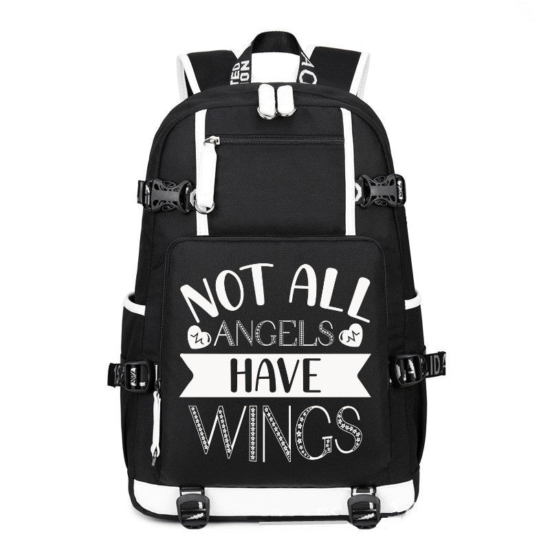 Not All Angles Have Wings printing Canvas Backpack