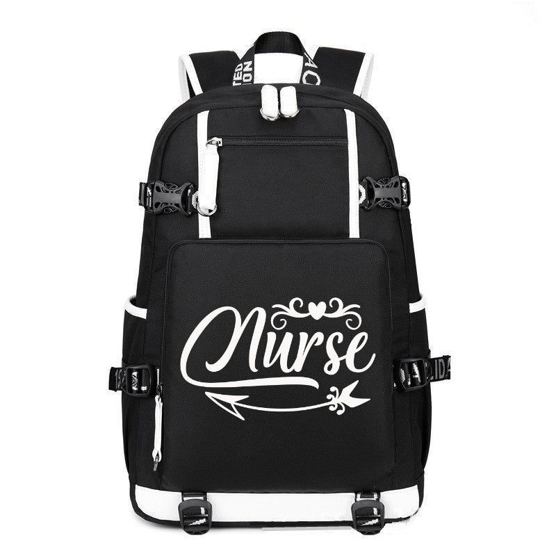 Nurse fashion For Wine printing Canvas Backpack