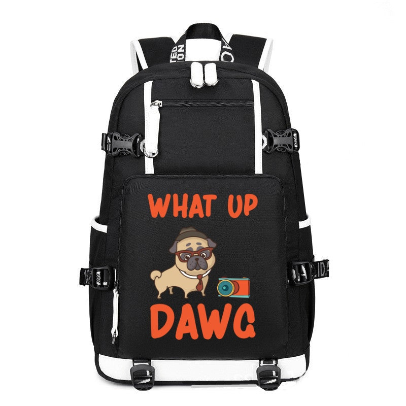 What up DAWG printing Canvas Backpack