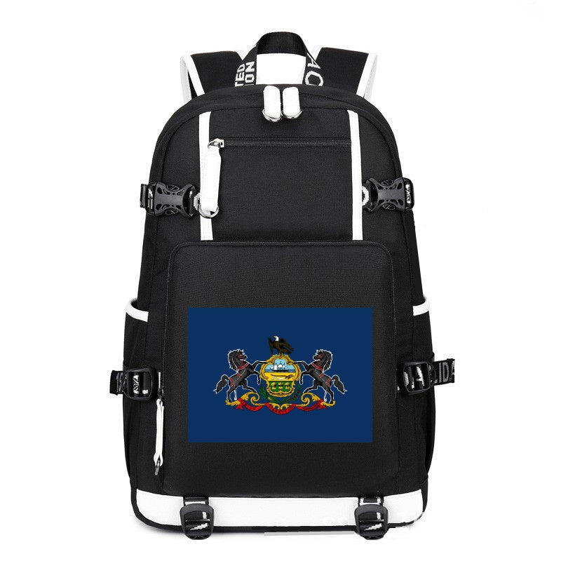 Flag of Pennsylvania printing Canvas Backpack