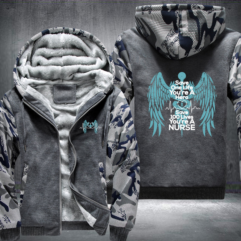 Save 100 lives you're a nurse Fleece Hoodies Jacket