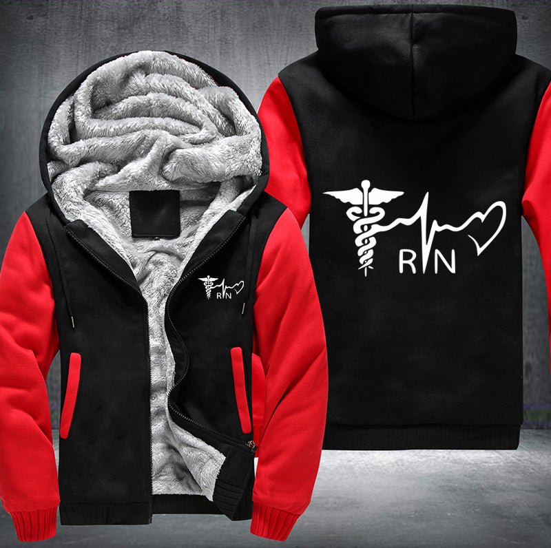 RN nurse heart rate Fleece Hoodies Jacket