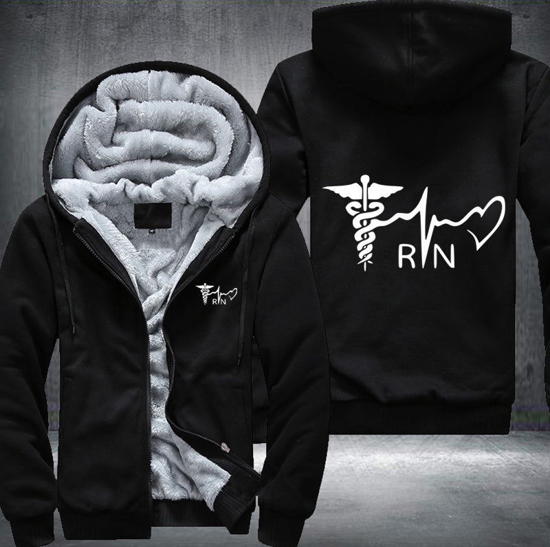 RN nurse heart rate Fleece Hoodies Jacket
