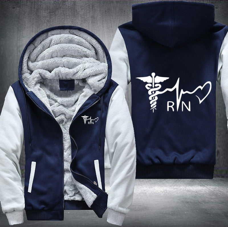 RN nurse heart rate Fleece Hoodies Jacket