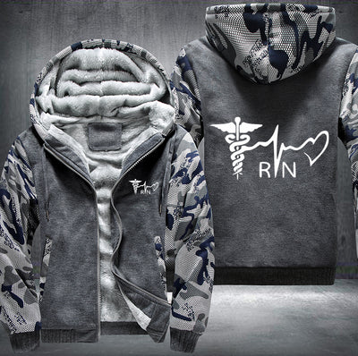 RN nurse heart rate Fleece Hoodies Jacket