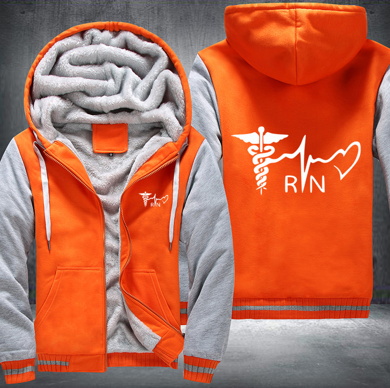 RN nurse heart rate Fleece Hoodies Jacket
