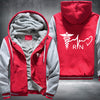 RN nurse heart rate Fleece Hoodies Jacket