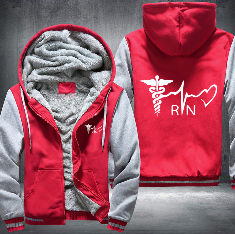 RN nurse heart rate Fleece Hoodies Jacket