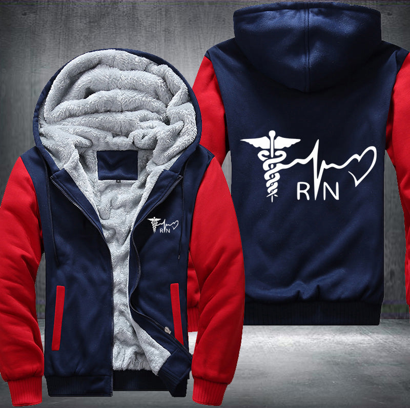RN nurse heart rate Fleece Hoodies Jacket