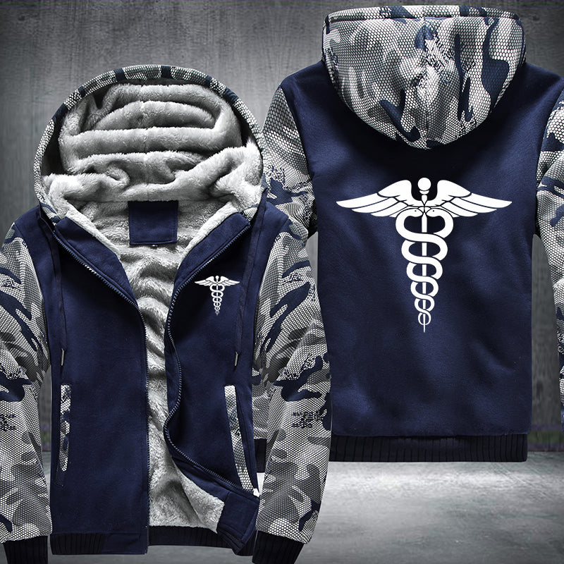 Nursing Symbol Fleece Hoodies Jacket