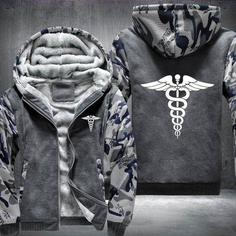 Nursing Symbol Fleece Hoodies Jacket