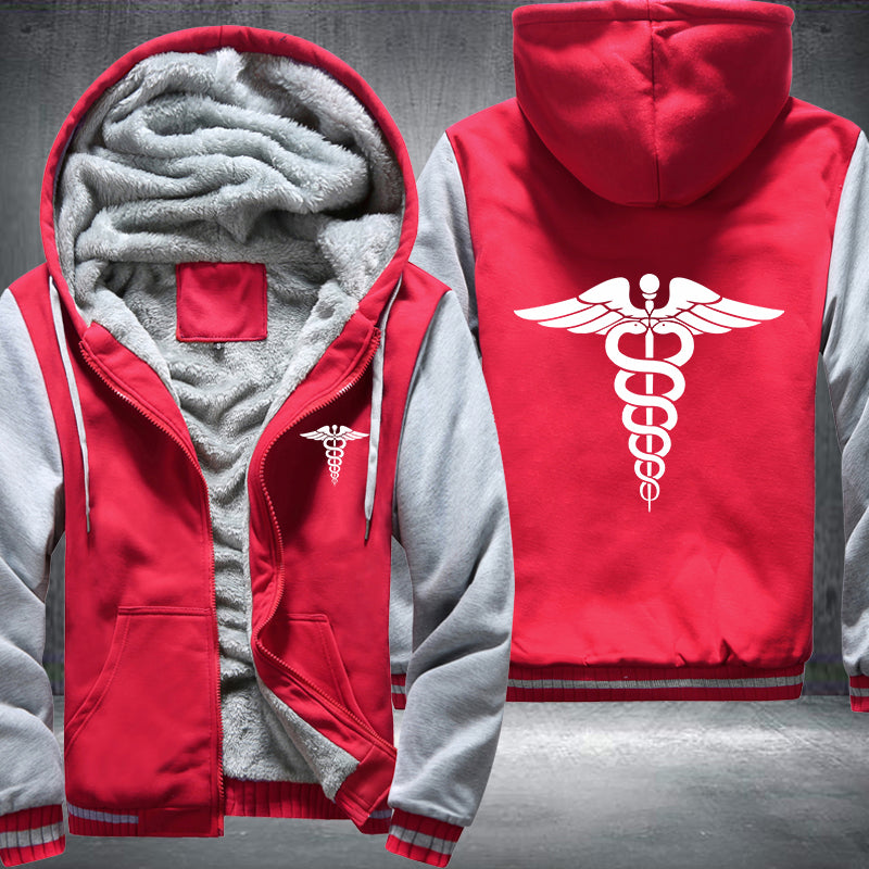 Nursing Symbol Fleece Hoodies Jacket