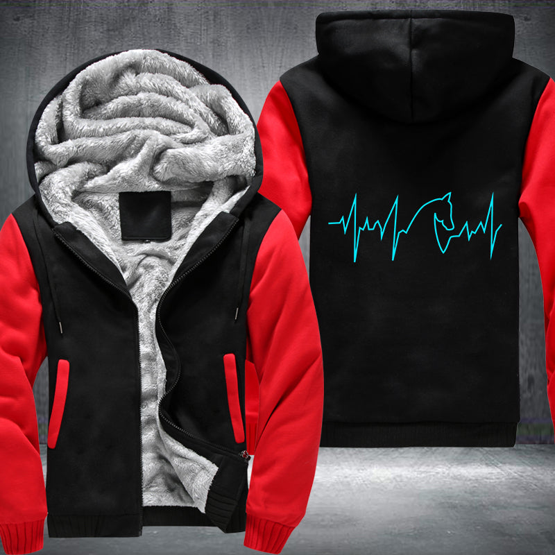 Heart rate horse Fleece Hoodies Jacket