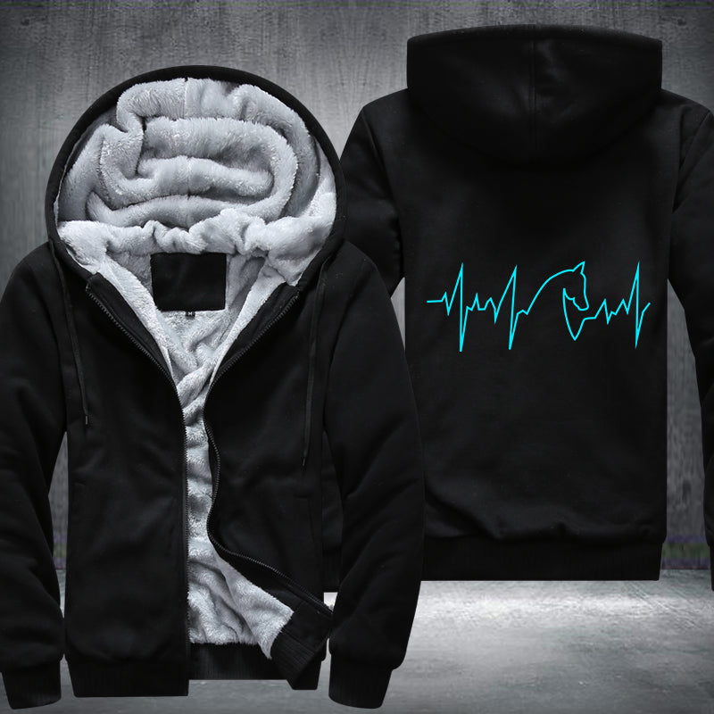 Heart rate horse Fleece Hoodies Jacket