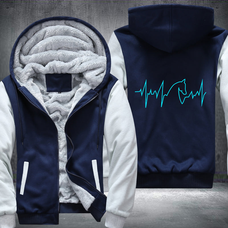 Heart rate horse Fleece Hoodies Jacket
